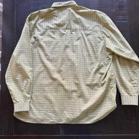 John W Nordstrom/JWN Long Sleeve Liggt Green/Blue Plaid Button Down Shirt XXL - Picture 3 of 16